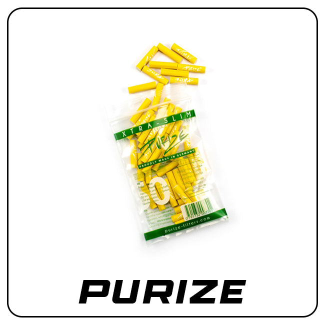 PURIZE Yellow Aktivkohlefilter - Xtra Slim Size - 50er Pack