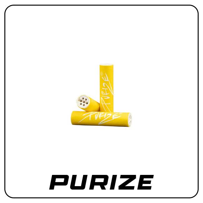 PURIZE Yellow Aktivkohlefilter - Xtra Slim Size - 50er Pack