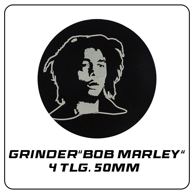 Grinder "Bob Marley" 4tlg. Ø50mm- Zufalls Logo von Bob Marley