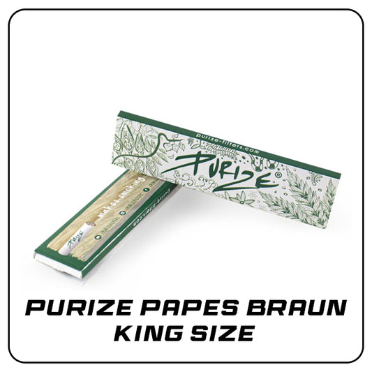 PURIZE Brown, King Size Slim, Papers