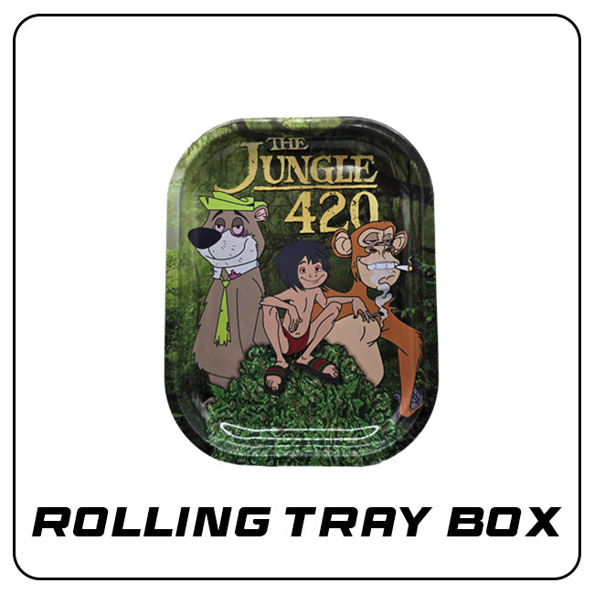 Box mit Rolling Tray "The Jungle 420" 14x18cm