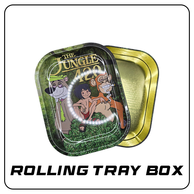 Box mit Rolling Tray "The Jungle 420" 14x18cm