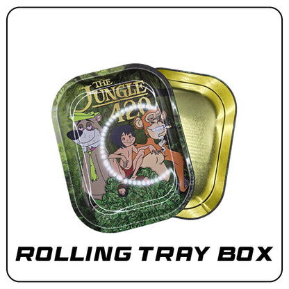 Box mit Rolling Tray "The Jungle 420" 14x18cm