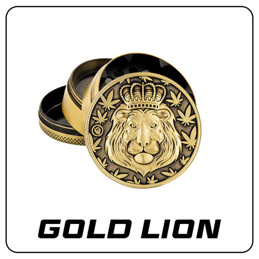 Grinder - Gold Lion - Ø 50mm 4-teilig